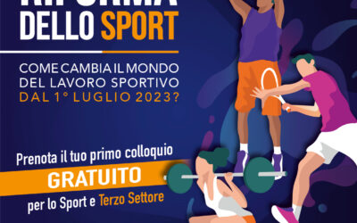 La Riforma dello Sport entrerà in vigore il 1° Luglio 2023